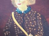 painting of a woman with a drum in her hands