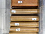 a lot of boxes that have labels on them
