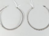 silver plated hoop earrings with beaded detail