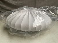 Abat-jour WATT&VEKE Mod. Ellipse en coton blanc (Diam. (photo 2)