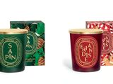 trois bougies sont posées les unes à côté des autres sur une surface blanche