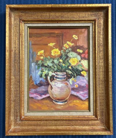 Lucien FERRAND (1914-2013) « Fleurs dans la cruche ». Huile sur i...