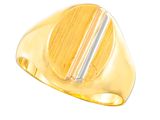 bague en or jaune et blanc, ornée d'une pierre rayée au centre