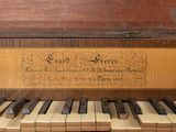 a piano that is sitting in a room with many keys