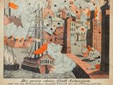 une illustration représentant un tableau d'un navire dans un port