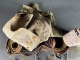 a pair of shoes and a pair of gloves on a table