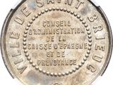 an old coin with the words in french on it