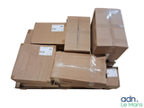 boxes stacked on top of each other on a white surface