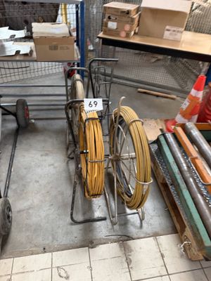 many different types of hoses in a warehouse