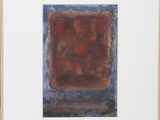 an image of an abstract painting with a red square in the middle