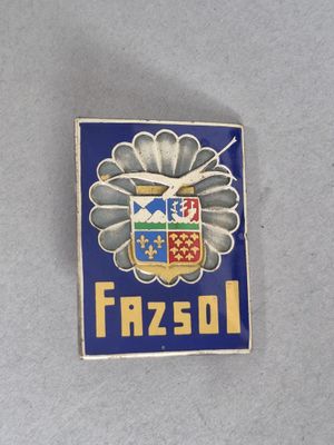 un insigne sur lequel figure un blason