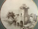 a picture of a picture of a castle on the wall