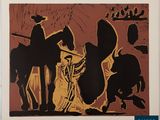une image d'un tableau représentant un homme à cheval et une femme à cheval