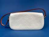 louis vuitton white monograme leather cross body bag