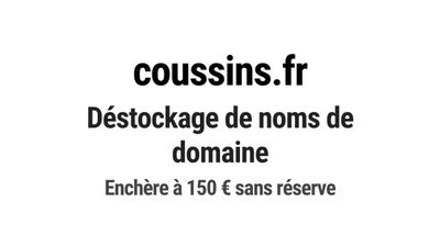 Nom de domaine coussins.fr. Catégorie: Commerce et e-commerc…