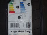 a close up of a tire with a sticker on it