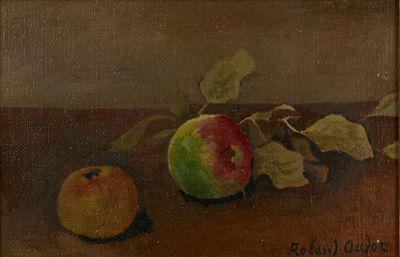 Roland OUDOT (1897-1981) « Deux pommes » Huile sur toile sig…