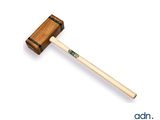 a wooden mallet with a wooden handle on a white background