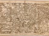 an old map of the world with a lot of trees on it