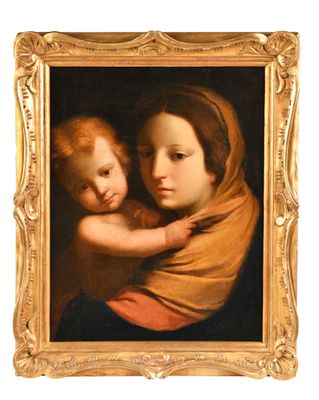 an image of a painting of a woman holding a child