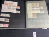 a lot of different stamps on the pages of a book