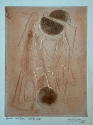 une image représentant le dessin d'un homme portant un chapeau et une veste