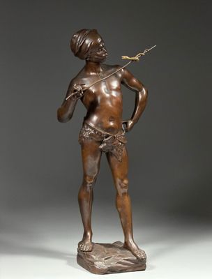 Adolphe-Jean LAVERGNE (1863-1928). Le charmeur de serpent