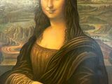 tableau représentant une femme aux cheveux longs vêtue d'une robe marron