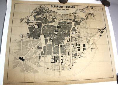 an old map of the city of claremont, california on a table