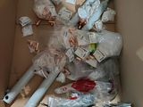 a cardboard box with a bunch of items inside of it