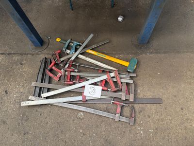 a lot of tools that are laying on the ground