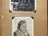 une vieille photo représentant deux clichés d'un homme portant un casque de pilote