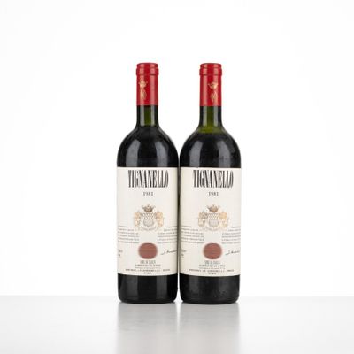 Tignanello Antionori 1981 2 bouteilles (75cl) 1 bouteille ni…