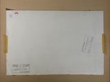 an open box with a piece of paper on top of it