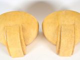 pair of mid - century art deco carved wood bookends