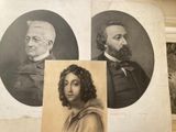 two old black and white photos of a man and a woman
