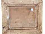 an image of a wooden frame with a tag attached to it