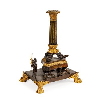 Chandelier EN Bronze DorÉ ET MÉTaux Divers, 19e SIÈCle