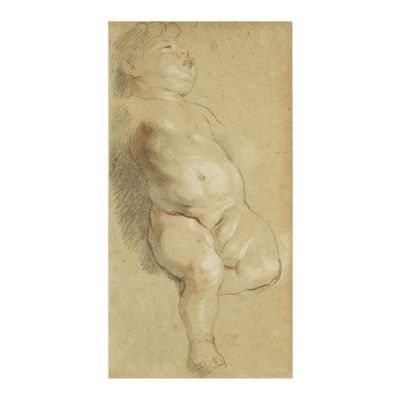 une image représentant un dessin d'un bébé assis sur le dos