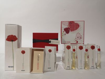 tout un tas de parfums posés sur une table