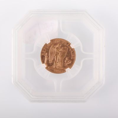 FRANCE. Pièce de 20 francs or Génie 1891 A.