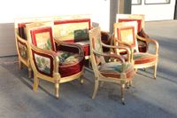 Partie de mobilier de salon en bois stuqué doré comprenant u… (photo 2)