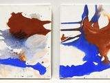 deux tableaux de couleurs et de formes différentes sur une surface blanche