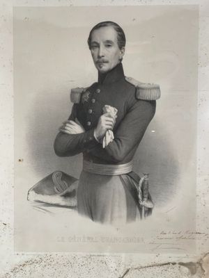 portrait of a man in a military uniform with a pipe in his hand