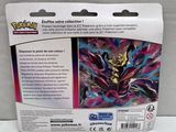 the back of a box with a picture of a pokemon figure in it