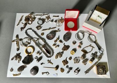 a table with a lot of different items on it