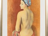an image of a painting of a woman with a turban on her head