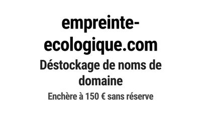 Nom de domaine empreinte-ecologique.