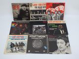various vinyl records including kraftwerk, the beach boys, the beach boys, and the beach boys