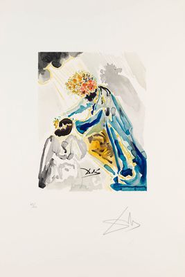 une image représentant une aquarelle d'une femme assise à cheval